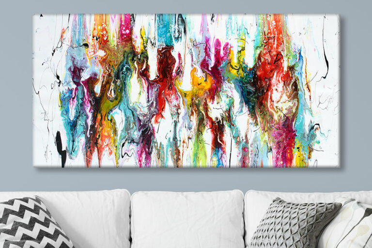 Colorful abstract art on canvas