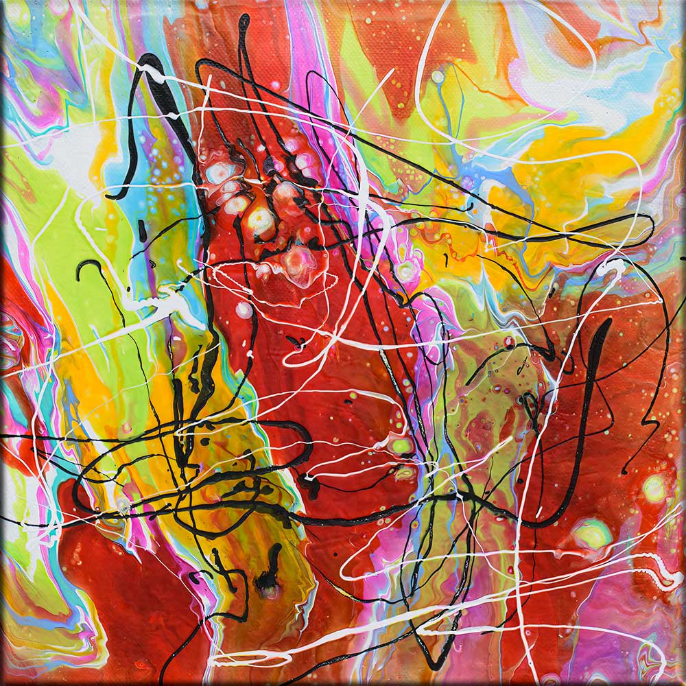 Abstract red painting Amaze I