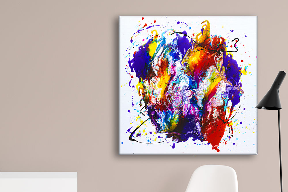 Acrylic colorful painting for wall decor Oblige I