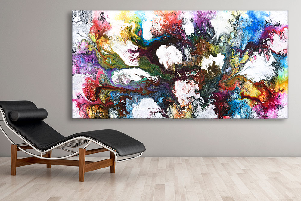 Abstract canvas art wall decor Interstellar I