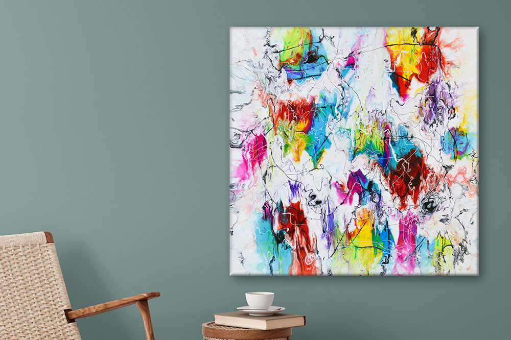 Abstract canvas painting for living room Opus VI