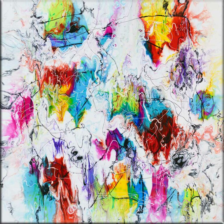 Abstract canvas painting Opus VI