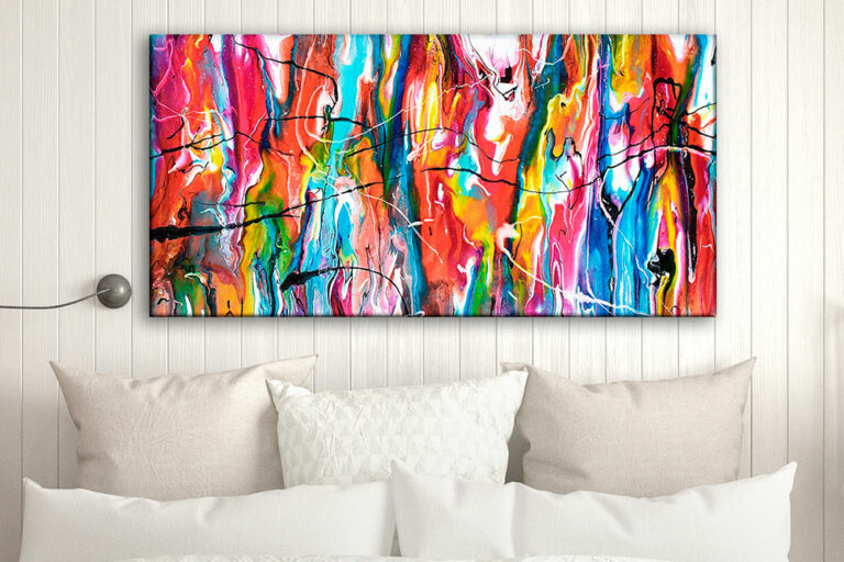Colorful canvas art for bedroom