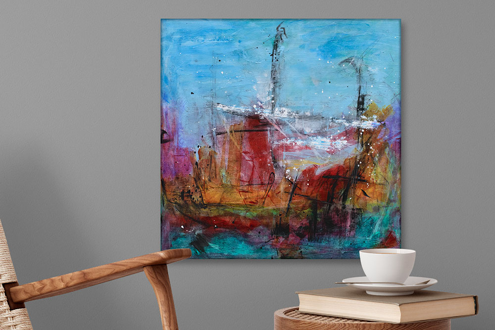 Original canvas painting for living room Thoughts I