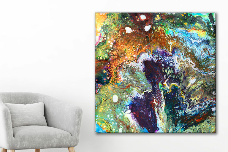 Unique abstract wall art on canvas