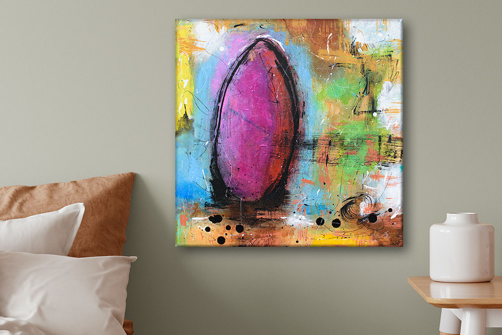 Abstract colorful painting wall decor Heat I