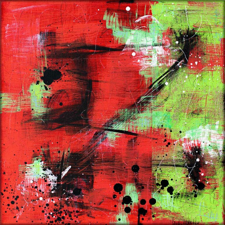 Modern red painting Ease I